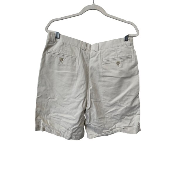 Axis LA Pleated Chino Shorts Size 34 Cream Cotton Tencel Neutral Outdoor Outings - Picture 2 of 7